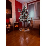 Vianočný stromček na pníku z umelej diamantovej borovice 220 cm